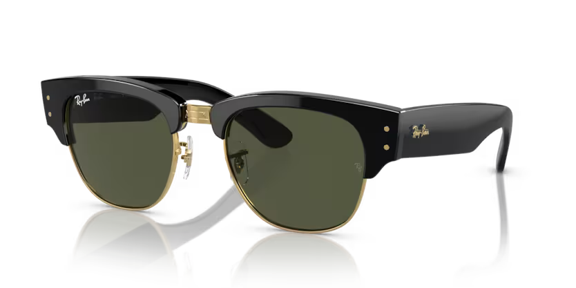 Ray-Ban Mega Clubmaster Sunglasses Black Frame Green Lens RB0316S 901/31