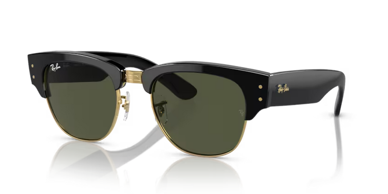 Ray-Ban Mega Clubmaster Sunglasses Black Frame Green Lens RB0316S 901/31