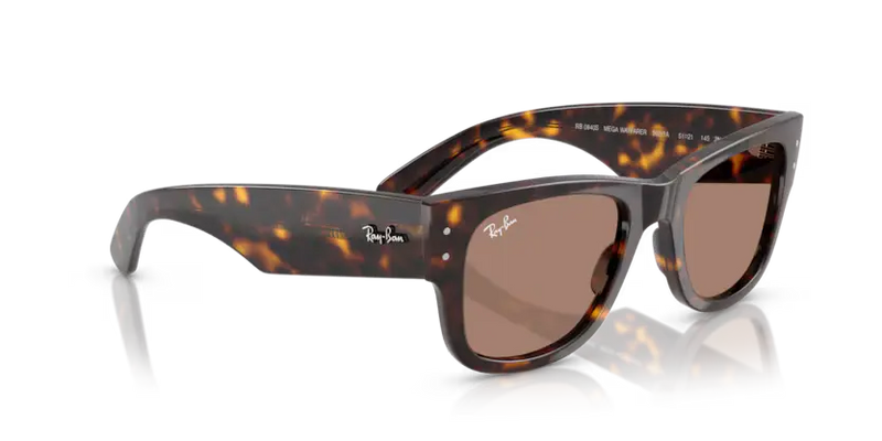 Ray-Ban Mega Wayfarer Sunglasses Havana Frame Light Violet Lens RB0840S 902/1A