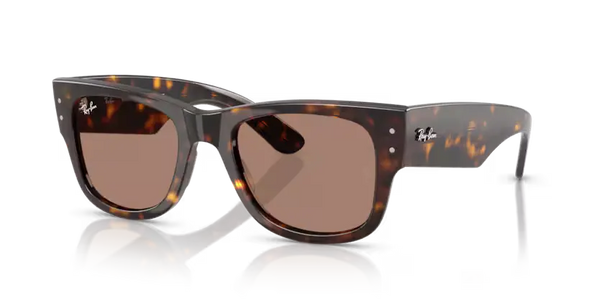 Ray-Ban Mega Wayfarer Sunglasses Havana Frame Light Violet Lens RB0840S 902/1A
