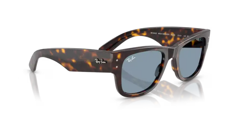Ray-Ban Mega Wayfarer Sunglasses Havana Frame Blue Lens RB0840S 902/56