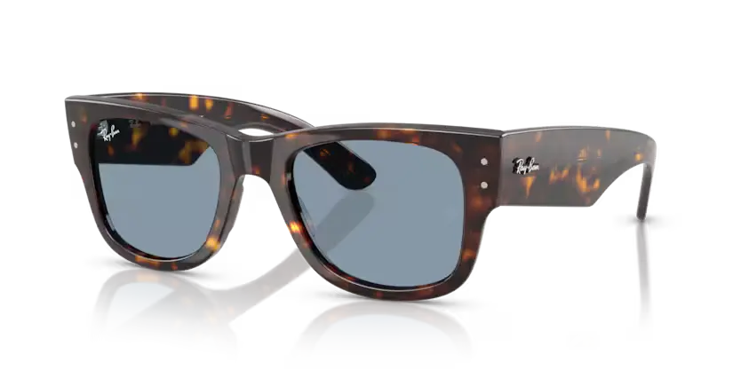 Ray-Ban Mega Wayfarer Sunglasses Havana Frame Blue Lens RB0840S 902/56