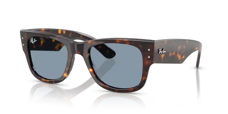 Ray-Ban Mega Wayfarer Sunglasses Havana Frame Blue Lens RB0840S 902/56