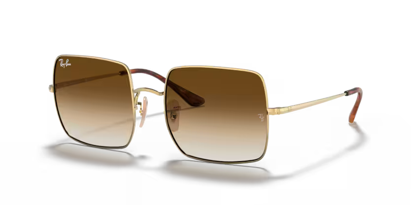 Ray-Ban Square Sunglasses Arista with Clear Gradient Brown Lens RB1971 914751