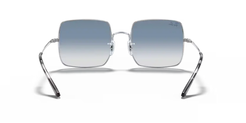 Ray-Ban Square Sunglasses Silver with Clear Gradient Blue Lens RB1971 91493F