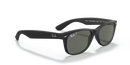 Ray-Ban New Wayfarer Sunglasses Rubber Black Frame Polarised RB2132 622/58