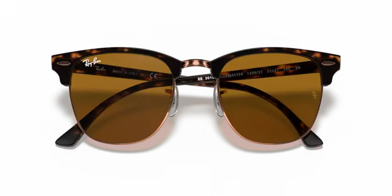 Ray-Ban Clubmaster Sunglasses Havana Frame Brown Lens RB3016 130933