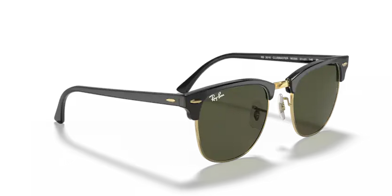 Ray-Ban Clubmaster Sunglasses Black Frame Green Lens RB3016 W0365