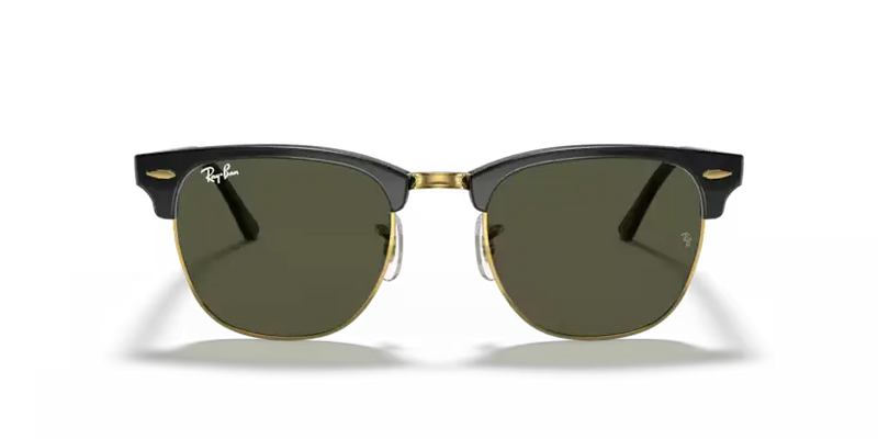 Ray-Ban Clubmaster Sunglasses Black Frame Green Lens RB3016 W0365