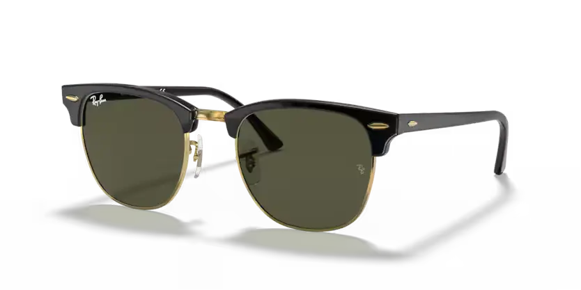 Ray-Ban Clubmaster Sunglasses Black Frame Green Lens RB3016 W0365