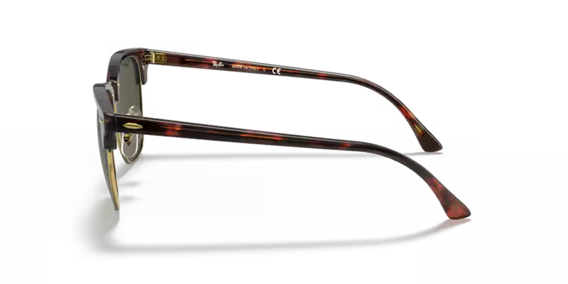 Ray-Ban Clubmaster Sunglasses Tortoise Frame Green Lens RB3016 W0366