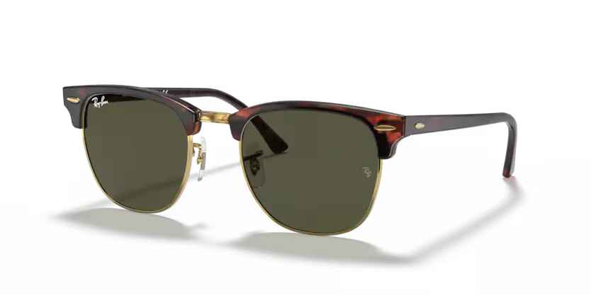 Ray-Ban Clubmaster Sunglasses Tortoise Frame Green Lens RB3016 W0366