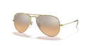 Ray-Ban Aviator Sunglasses Arista Frame Pink Lens RB3025 001/3E