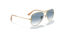 Ray-Ban Aviator Sunglasses Arista Frame Gradient Blue Lens RB3025 001/3F