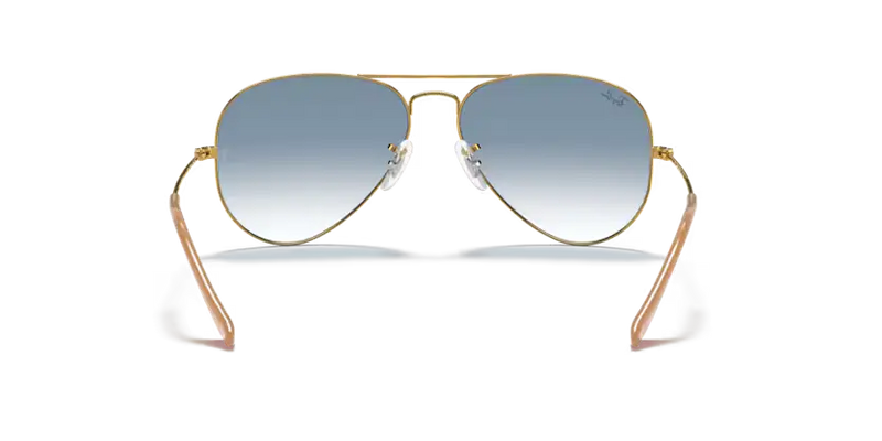 Ray-Ban Aviator Sunglasses Arista Frame Gradient Blue Lens RB3025 001/3F