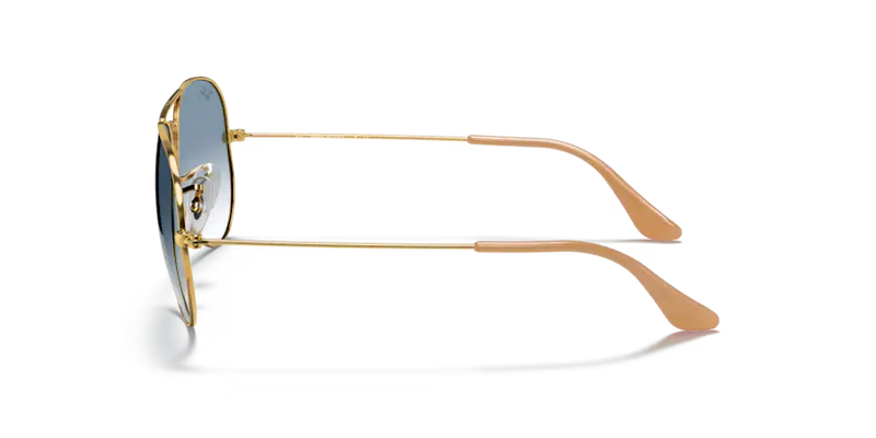 Ray-Ban Aviator Sunglasses Arista Frame Gradient Blue Lens RB3025 001/3F