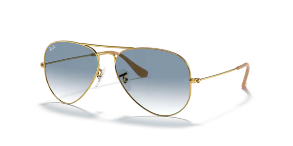 Ray-Ban Aviator Sunglasses Arista Frame Gradient Blue Lens RB3025 001/3F