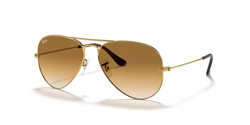 Ray-Ban Aviator Sunglasses Arista Frame Brown Lens RB3025 001/51