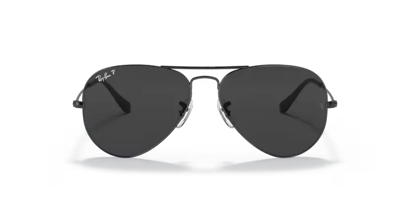Ray-Ban Aviator Sunglasses Black Frame Black Lens RB3025 002/48