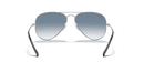 Ray-Ban Aviator Sunglasses Silver Frame Clear Gradient Blue Lens RB3025 003/3F