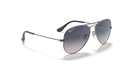 Ray-Ban Aviator Sunglasses Gunmetal Frame Blue/Grey Lens RB3025 004/78