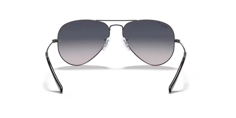 Ray-Ban Aviator Sunglasses Gunmetal Frame Blue/Grey Lens RB3025 004/78
