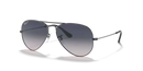 Ray-Ban Aviator Sunglasses Gunmetal Frame Blue/Grey Lens RB3025 004/78