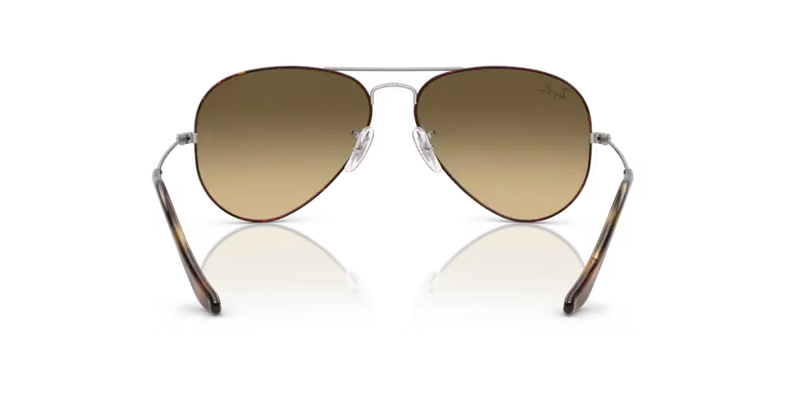 Ray-Ban Aviator Sunglasses Havana Gunmetal Frame Brown Vintage Lens RB3025 92700A