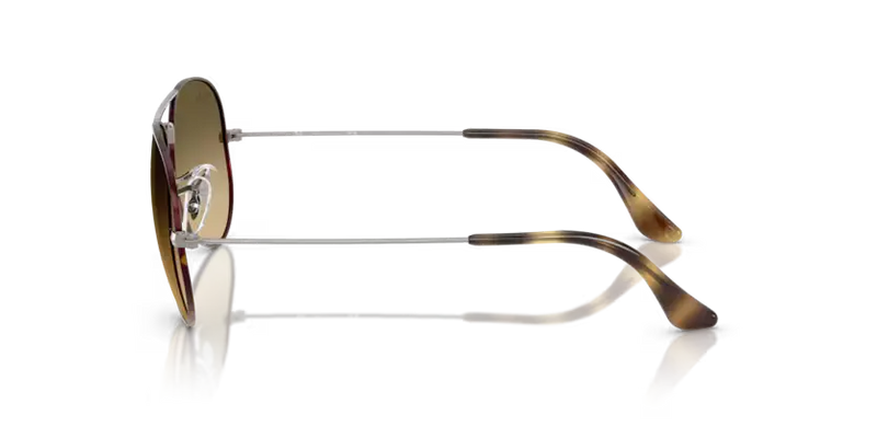 Ray-Ban Aviator Sunglasses Havana Gunmetal Frame Brown Vintage Lens RB3025 92700A