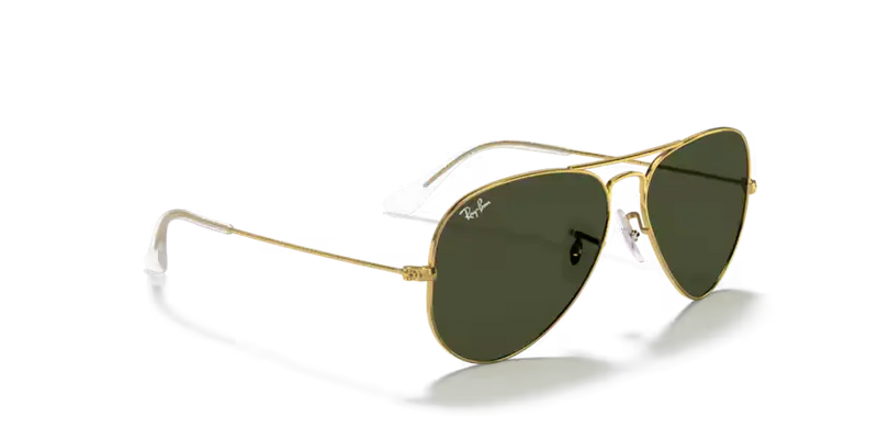 Ray-Ban Aviator Sunglasses Arista Frame Green Lens RB3025 L0205