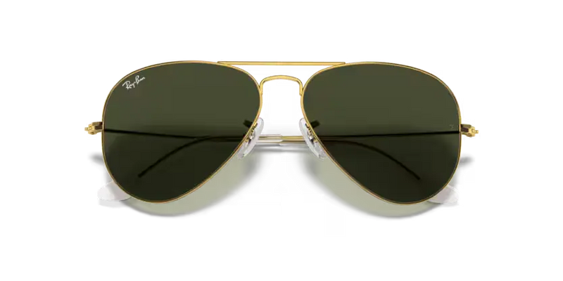 Ray-Ban Aviator Sunglasses Arista Frame Green Lens RB3025 L0205