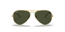 Ray-Ban Aviator Sunglasses Arista Frame Green Lens RB3025 L0205