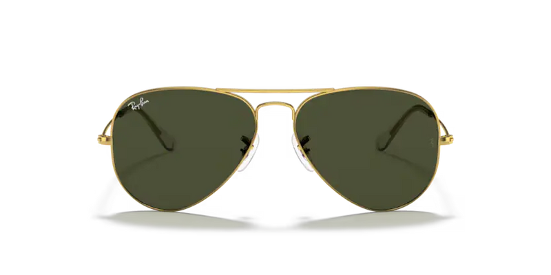 Ray-Ban Aviator Sunglasses Arista Frame Green Lens RB3025 L0205