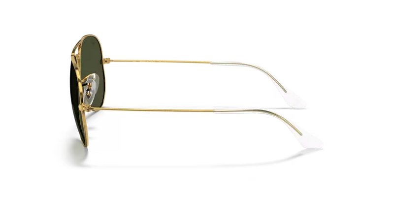 Ray-Ban Aviator Sunglasses Arista Frame Green Lens RB3025 L0205