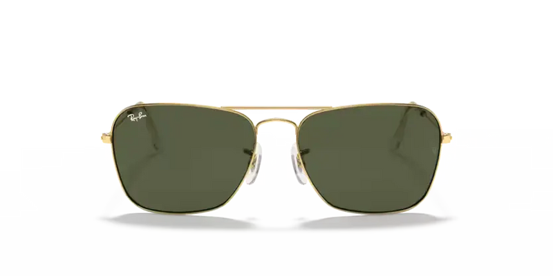 Ray-Ban Caravan Sunglasses Arista with Green Lens RB3136 001