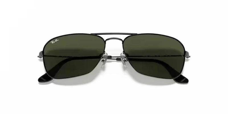 Ray-Ban Caravan Sunglasses Gunmetal with Green Lens RB3136 004