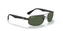 Ray-Ban Sunglasses Black Frame Dark Green Lens RB3445 002/58