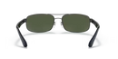 Ray-Ban Sunglasses Black Frame Dark Green Lens RB3445 002/58