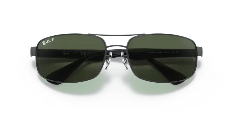 Ray-Ban Sunglasses Black Frame Dark Green Lens RB3445 002/58