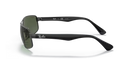 Ray-Ban Sunglasses Black Frame Dark Green Lens RB3445 002/58