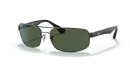 Ray-Ban Sunglasses Black Frame Dark Green Lens RB3445 002/58
