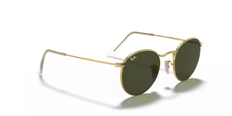 Ray-Ban Round Metal Sunglasses Arista Frame Green Lens RB3447 001