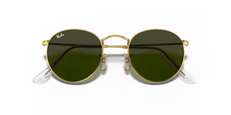 Ray-Ban Round Metal Sunglasses Arista Frame Green Lens RB3447 001