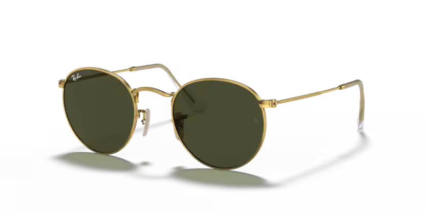 Ray-Ban Round Metal Sunglasses Arista Frame Green Lens RB3447 001