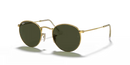 Ray-Ban Round Metal Sunglasses Arista Frame Green Lens RB3447 001