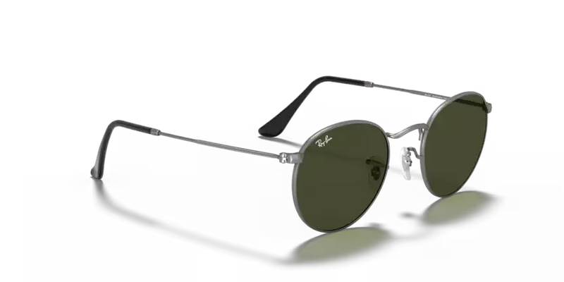 Ray-Ban Round Metal Sunglasses Gunmetal Frame Green Lens RB3447 029