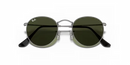 Ray-Ban Round Metal Sunglasses Gunmetal Frame Green Lens RB3447 029
