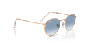 Ray-Ban Round Metal Sunglasses Rose Gold Frame Blue Lens RB3447 92023F
