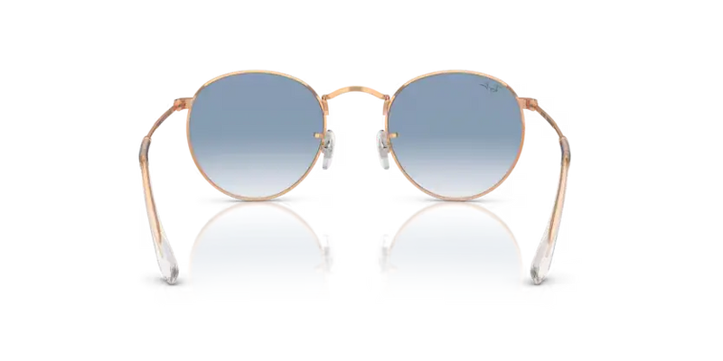 Ray-Ban Round Metal Sunglasses Rose Gold Frame Blue Lens RB3447 92023F