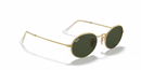 Ray-Ban Oval Sunglasses Arista Frame Green Lens RB3547 001/31